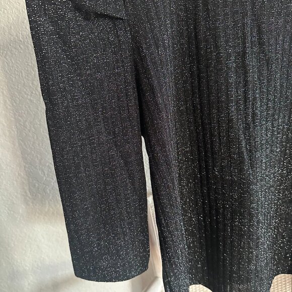 Black & Gold Puff Sleeve Shimmer Top – Cerule (NWT) (S–XL) - Picture 8 of 9